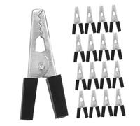 LIGHTAOTAO 40pcs Metal Bird Cage Clips with Safety Spring Lock Tool Installation Open Door Locks for Parrots Parakeets and Small Animal Enclosures Fit Black