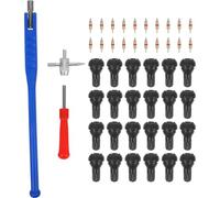 LIGHTAOTAO 43pcs Tire Valve Core Tool Set for Bikes and Off-Road Vehicles with Comfortable Grip, Practicality, Copper and Iron Construction, Simple Yet Reasonable Structure Design for Easy