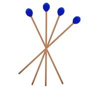 LIGHTAOTAO 4pcs Blue Yarn Marimba Mallets with Wooden Shafts for Xylophone and Glockenspiel, Ergonomic Construction and Improved Playing Stability, for Group Lessons and Classroom Use