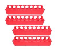 LIGHTAOTAO 4pcs Flip Top Poultry Feeder with Space Saving Installation and Easy Maintenance Plastic Small Feed Tray for Parrots and Small Pets in Limited Cage Space