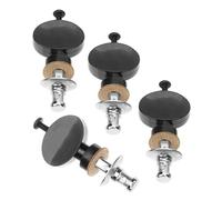 LIGHTAOTAO 4pcs Ukulele Tuning Pegs Machine Heads with Strong Metal Body and Plastic Central Peg, Black Small round Handle Design, Simple Installation and Removal, for Ukulele String