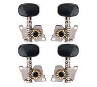 LIGHTAOTAO 4pcs Zinc Alloy 2r2l Guitar Tuning Pegs for Electric Guitars, Silver Single Hole String Alignment Keys with Great Endurance and Secure Fixing