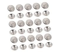 LIGHTAOTAO 50pcs Metal Buttons Brown Buttons Embellishment Clothes Sew European Style Alloy Silver