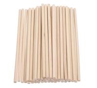 LIGHTAOTAO 50pcs Unfinished Natural Wood Craft Dowels Round Long Wood Sticks for Crafts, Safe Material, Enhance Hand-Eye Coordination, for Shared Creativity and Building Activities