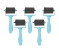 LIGHTAOTAO 5pcs Printmaking Ink Rollers Plastic Brayer Glue Rollers Lightweight Portable Crafting Tool for Paper Crafts and Inking Blocks