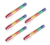 LIGHTAOTAO 5pcs Stackable Chunky Crayons with Physical Snap-in Connection, Plastic Buildable Rainbow Crayon Set, Ensuring Smoother Drawing Experiences, for Classroom Projects and Office