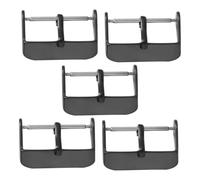 LIGHTAOTAO 5pcs Stainless Steel Watch Strap Buckles with Deployment Clasp, Easy to Install and Sturdy Replacement for Silicone and Electronic Watchbands, Black, Simple Style for Everyday Use