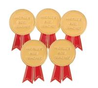 LIGHTAOTAO 5pcs Teacher Appreciation Brooch Pins, Medal Shape Lightweight Enamel Brooches for Daily Teaching Environments and Graduation Ceremonies, Versatile Wear for Mentors and Coaches