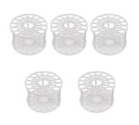 LIGHTAOTAO 5pcs White 45-Hole Round Paint Brush Holder with Large Capacity, Pp Material, Rotates Easily for Efficient Organisation on Desk, for Painting Class and Art Studio