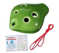 LIGHTAOTAO 6 Hole Mini Ceramic Ocarina Musical Instrument Portable Short Mouth Ocarina with Lanyard for Beginners and Students