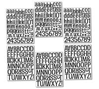 LIGHTAOTAO 6 Sheets of Black Vinyl Letter Alphabet Stickers for Early Learners, Self-Adhesive Learning Aid Decals, for Bedroom and Classroom Bulletin Boards Decoration