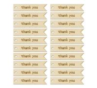 LIGHTAOTAO 60pcs Wooden Letter Cutouts Hanging Tags for DIY Projects with Smooth Surface, Khaki Colour, for Christmas Ornaments and Crafting Activities