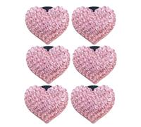 LIGHTAOTAO 6pcs Car Vent Clips for Car Air Freshener with Elegant Rhinestone Heart Design, Glass Material, Firm Vent Attachment and Easy Cartridge Exchange, Aromatherapy Diffuser for Vehicle