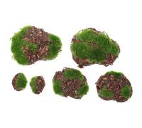 LIGHTAOTAO 6pcs Decorative Artificial Moss Rocks Spheres for Fish Tank and Garden Use, Made of Foam and Pvc with Realistic Vivid Micro Landscape Adornments for DIY Landscaping