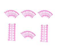 LIGHTAOTAO 6pcs Pink Hamster Running Ball Track with Hollow Structure, Easy to Install Plastic Railway Building for Small Pets Exercise and Interactive Play
