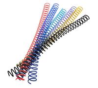 LIGHTAOTAO 6pcs Plastic Binding Spirals for Loose-Leaf Notebooks Cuttable Planner Binder Coils in Colors Yellow Black Blue Green Pink Purple for Students and Teachers Lightweight Organizer
