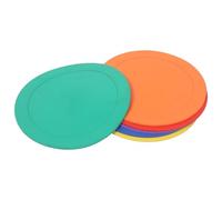 LIGHTAOTAO 6pcs Poly Vinyl Spot Markers for Soccer Football Agility Training, Non-slip Flat round Disc Dots, Portable Tpe Material, Enhanced Visibility for Indoor Gym Floors and Game Practice