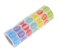 LIGHTAOTAO 7 Rolls of Assorted Colour Weekday Date Stickers for Notebooks and Bread Packing Bags, Adhesive Copper Sticker Labels for Document Organisation and Planning