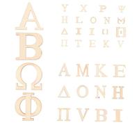 LIGHTAOTAO 72pcs Wooden Gr lphabet Letters Set, Small 25mm and Large 50mm Flat Natural Wood Discs for DIY Crafting, Painting, and Home Decoration Supplies