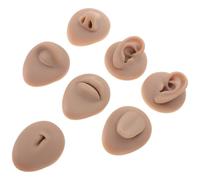 LIGHTAOTAO 7pcs Silicone Body Training Model for Tattoo and Piercing Practice, Realistic Soft Flexible Body Parts Including Ear, Nose, Lip, Eye, Tongue, and Belly Button, Lightweight