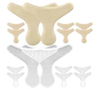 LIGHTAOTAO 8 Pairs Gel Heel Inserts Adhesive Back, Invisible Heel Cushions and Wear-Resistant Lint Material, Reducing Friction for Comfortable Fit in Shoes that are Too Big