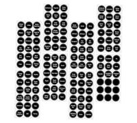 LIGHTAOTAO 8 Sheets Round Spice Labels Stickers for Spice Jars and Medicine Bottles Waterproof PVC Kitchen Pantry Labels Easy to Read Minimalist Design Organization