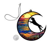 LIGHTAOTAO Acrylic Dog Memorial Plaque with Dog on Moon Design, Adjustable and Easy to Install Decorative Hanging Ornament for Porch or Wall, Beautiful and Delicate Pet Remembrance Pendant