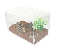 LIGHTAOTAO Acrylic Reptile Tank Tarantula Substrate for Crested Gecko Frog Terrarium Artificial Plants Lizard Cage
