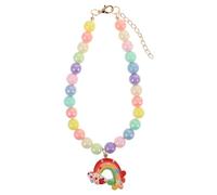 LIGHTAOTAO Adjustable Candy Color Beaded Puppy Necklace Lightweight Comfortable Pet Collar for Dogs and Kittens Daily Wear with Delicate Bead Accents