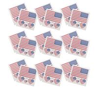 LIGHTAOTAO American Flag Paper Material Patriotic Design 60pcs Face Stickers Temporary Tattoos Versatile Application and Vivid Colors for Independence Day for Flag Parties and Sports Events