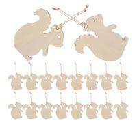 LIGHTAOTAO Animal Cutouts Wooden 50Pcs Squirrel Unfinished Wood Slices with Rope for DIY Crafts Christmas Wedding Birthday Decorations