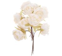 LIGHTAOTAO Artificial Silk Rose Flower Bouquet with 12 Fake Roses 2 Bunches Realistic Appearance and Long-lasting Freshness, for Taking Wedding Pictures or Decorating the Bedroom
