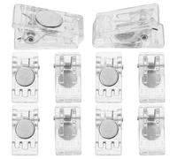 LIGHTAOTAO Badge Clips Abs and Steel Material 10pcs with Magnetic Spring Convenient to Use and Not Easy to Break Badges Or Id Clips for Id Card for Seminars and Events Needing Badges Or Id