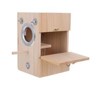 LIGHTAOTAO Bird Breeding Nest Bird Nesting Box Warm House Box Natural Wood Khaki for Parrot Train Nesting Skills Encourage Natural Breeding Behavior