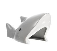 LIGHTAOTAO Bite House Pet Nest Small Hamster Cage Accessory Decorative Shark Shape Ceramic Hideout for Small Pet