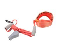 LIGHTAOTAO Boat Motor Kill Cord Safety Lanyard with Extendable Coiled Tpu Cord and Wrist Strap Key, Emergency Outboard Engine Stop Switch for Kayaking and Water Sports