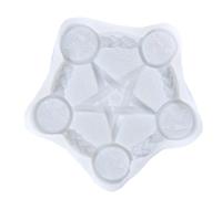 LIGHTAOTAO Candle Holder Mold and Can Hold Five Candles Easy to Demould Pentagram Shaped Silicone for Resin Crafts for Divination, Rituals, and Home Decoration