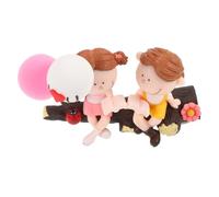 LIGHTAOTAO Car Couple Ornament Figurine Cute Love Balloon Design Car Dashboard Accessory Lightweight Interior Decoration Couples