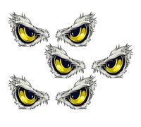LIGHTAOTAO Car Sticker 3Pcs Eagle Eye Reflective Automobile Decals for Vehicle Exterior Styling