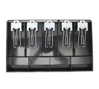 LIGHTAOTAO Cash Drawer Insert Tray with Bill Clips and Coin Compartments Multi-grid Money Organizer for Business Supermarket Cash Register Replacement Black