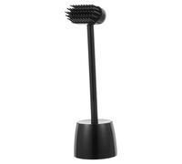 LIGHTAOTAO Cat Grooming Brush and Scratch Brush for Cats Mini Black Massage and Hair Removal Tool Soft Bristle for Fur Care at Home