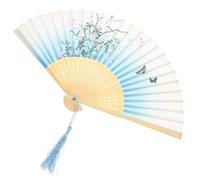 LIGHTAOTAO Chinese Style Folding Hand Fan for Women Portable Decorative Dancing Fan with Gorgeous Design Material Easy to Open and Close for Performance Home Decor and Summer Cooling