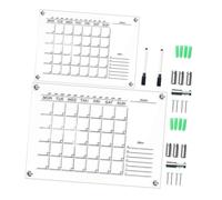 LIGHTAOTAO Clear Acrylic Memo Board with Pen Erasable Wall-Mounted Weekly Planner for Home and Office Portable Dry Wipe Writing Board for Notes to-do Lists and Simple Message Organization