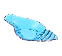 LIGHTAOTAO Conch Shape Glass Plate 7.48X4.61X1.97In Ocean Theme Snack Tray Food Display Dish Oven Microwave Freezer Safe Household Fruit Holder Party Catering