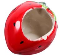 LIGHTAOTAO Creative Ceramic Strawberry Shaped Ashtray with Smooth Surface and Convenient Cleaning, Ash Holder for Office and Bar Use, Stylish Tabletop Cigarette Ashtray for Home Décor