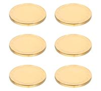 LIGHTAOTAO Custom Challenge Coins 6Pcs Engraving Blanks Round Metal Blanks Gold-Plated Mirror Finish for DIY Crafting Birthday Travel