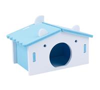 LIGHTAOTAO Cute Blue Hamster House Nest Comfortable Pet Bed Cage for Hamsters Hedgehogs and Animals Semi Enclosed Design for Safety and Security Durable and Easy to Use Pet Bedroom