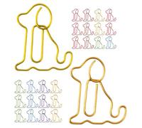 LIGHTAOTAO Cute Dog Shaped Paper Clips 30pcs Multi-Color Decorative File Clips Practical Mini Paperclips for Office and School Document Organization Random Color