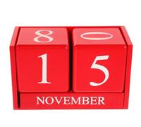 LIGHTAOTAO Desk Calendar Wooden Perpetual Adjustable Date Blocks Practical Density Board for Office and Home Decoration