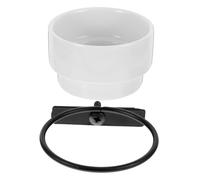 LIGHTAOTAO Detachable Ceramic Bird Feeding Bowl for Parrots and Cockatiels Multi Functional Food and Water Feeder for Bird Cages Attractive Design for Home Garden Use